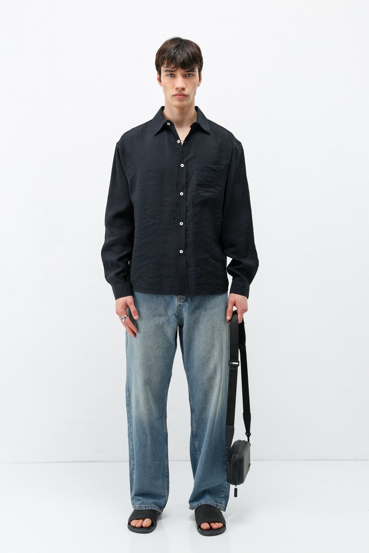 Oversized Shirt with Pockets Made of Modal Fabric