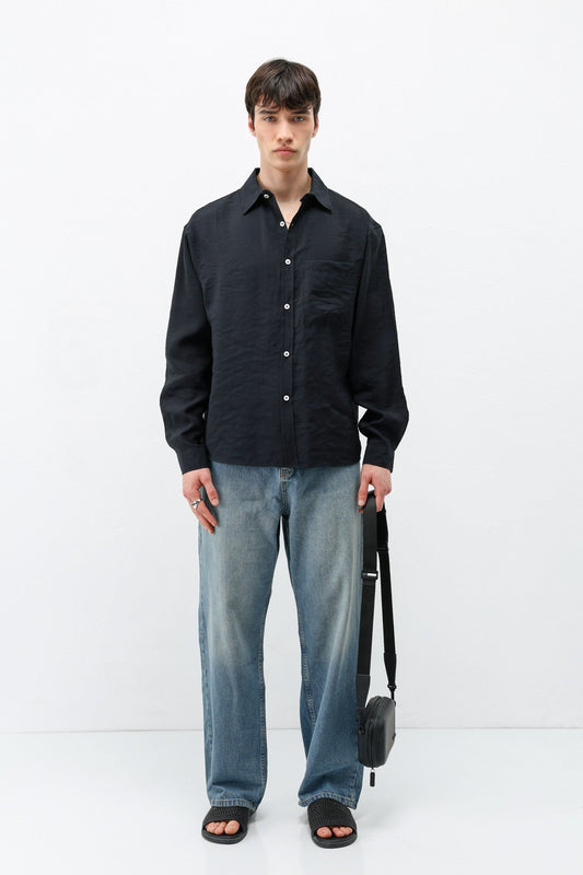 Oversized Shirt with Pockets Made of Modal Fabric