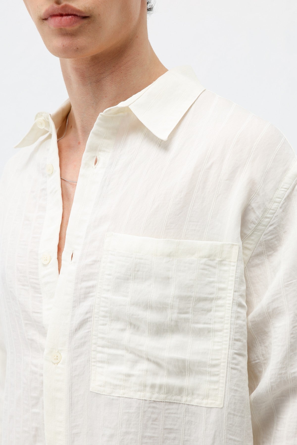 Oversized Striped Modal Shirt
