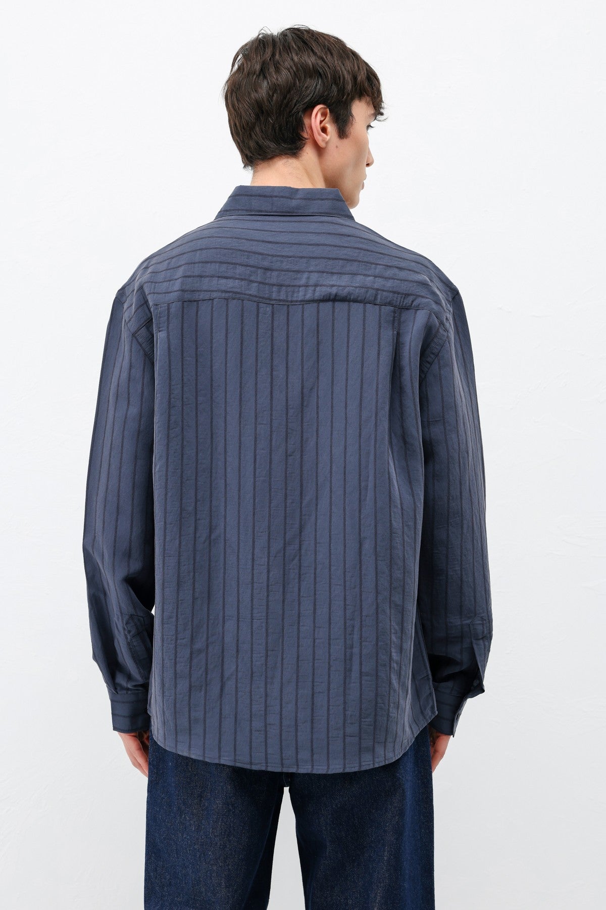 Oversized Striped Modal Shirt
