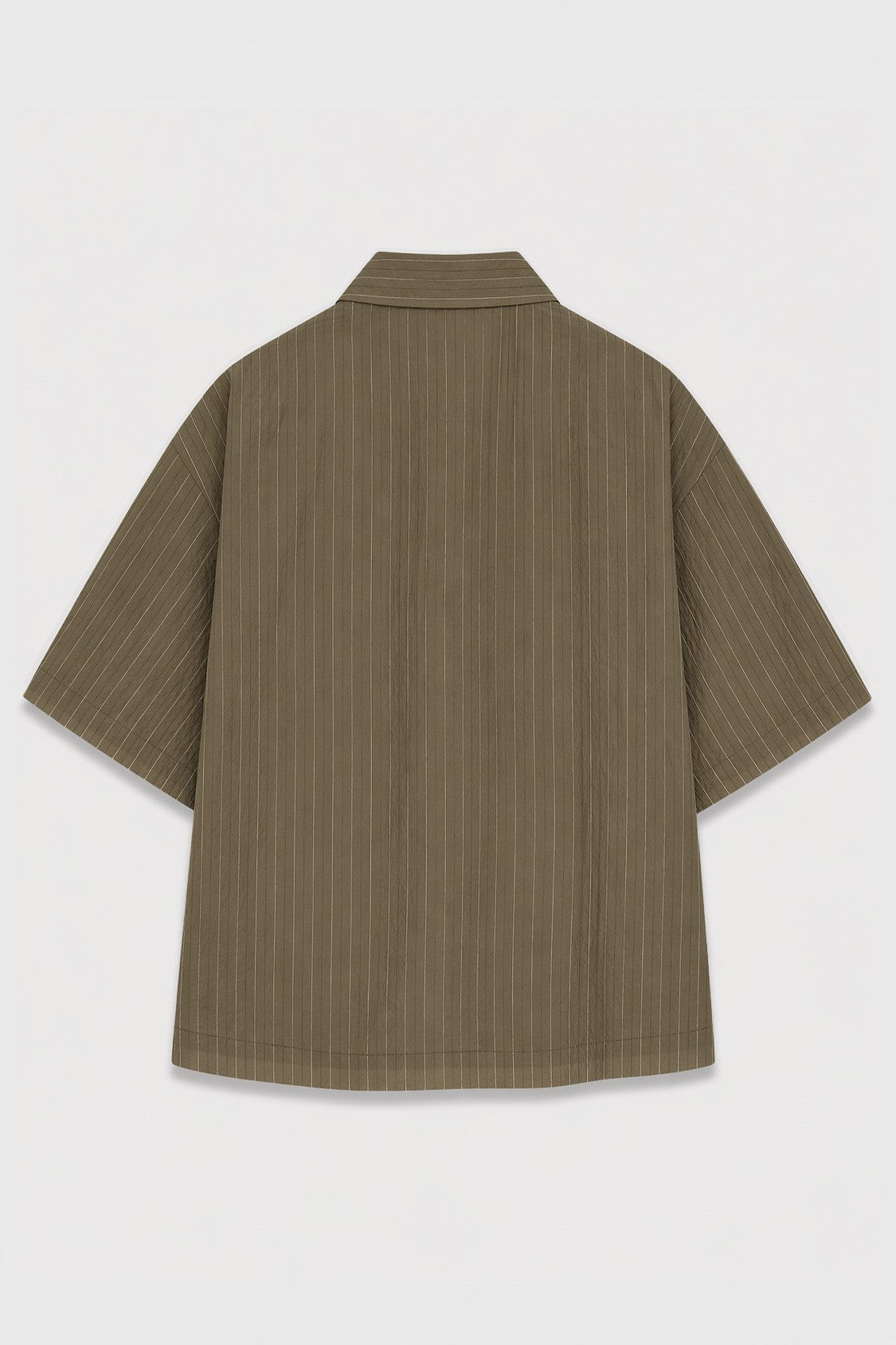 Lyocell-Blend Striped Linen Shirt with a Zipper