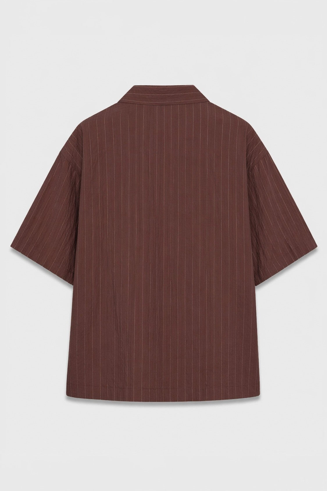 Lyocell-Blend Striped Linen Shirt with a Zipper