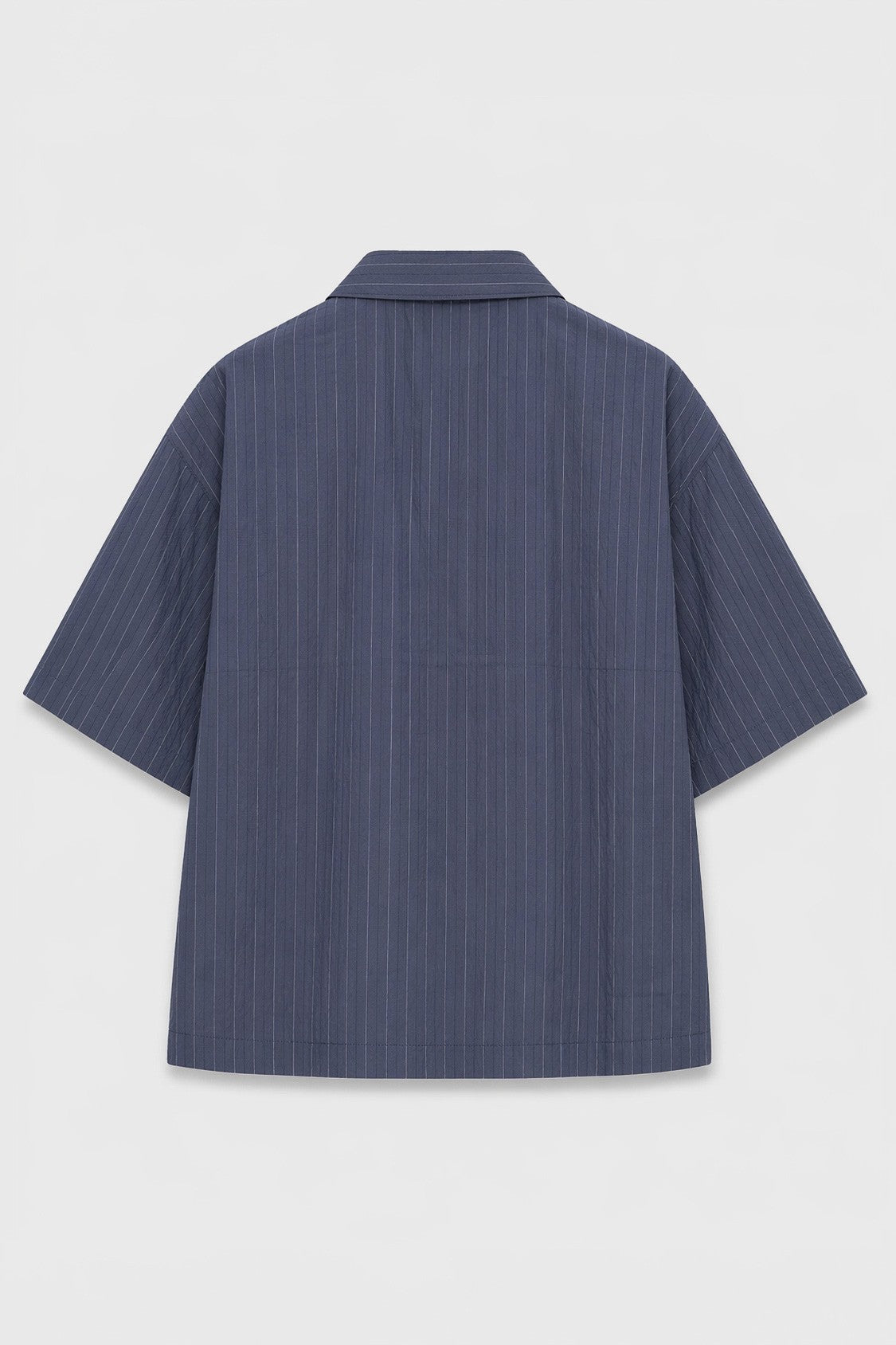 Lyocell-Blend Striped Linen Shirt with a Zipper