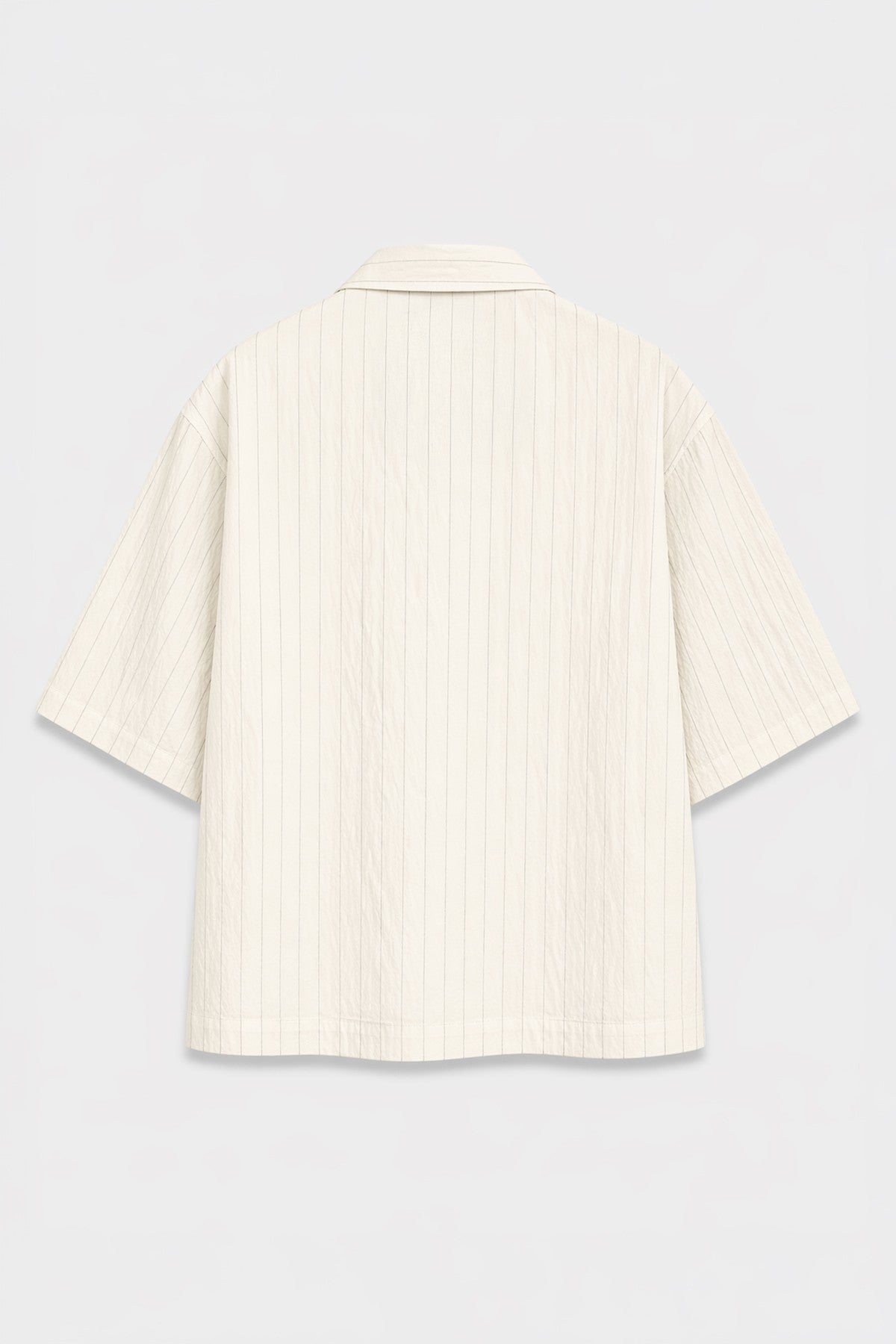 Lyocell-Blend Striped Linen Shirt with a Zipper