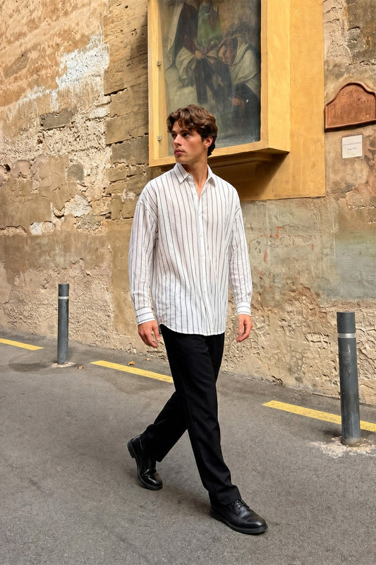 Oversized Striped Shirt