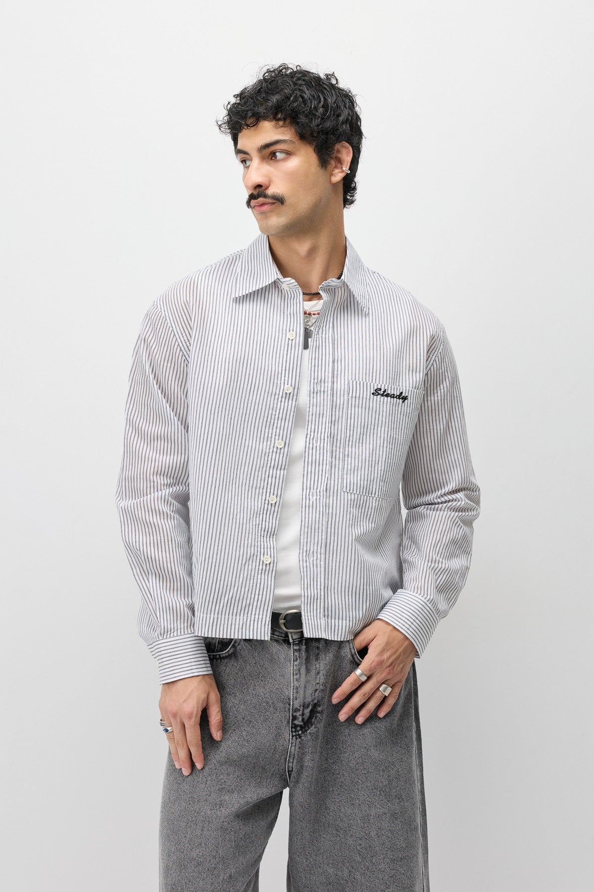 Long-Sleeved Boxyfit Shirt with Pockets