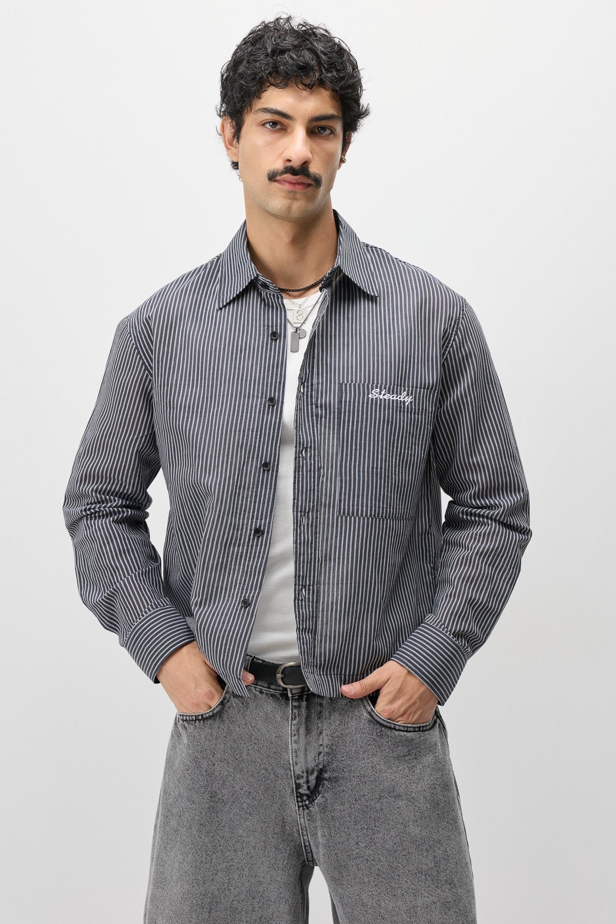 Long-Sleeved Boxyfit Shirt with Pockets