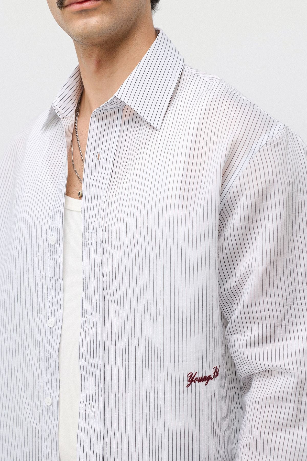 Boxy Fit Shirt with Detailed Design