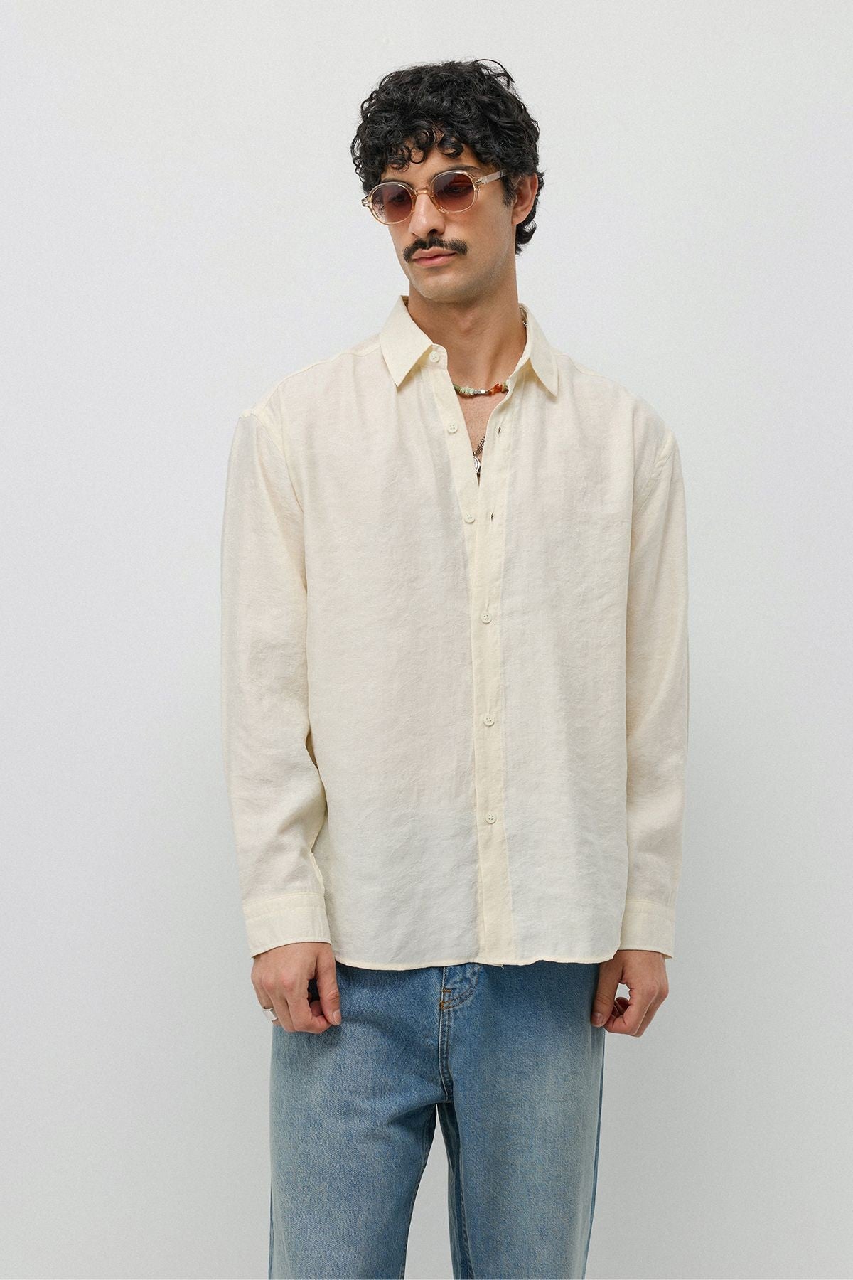 Flowy, Oversized Modal-Blend Shirt