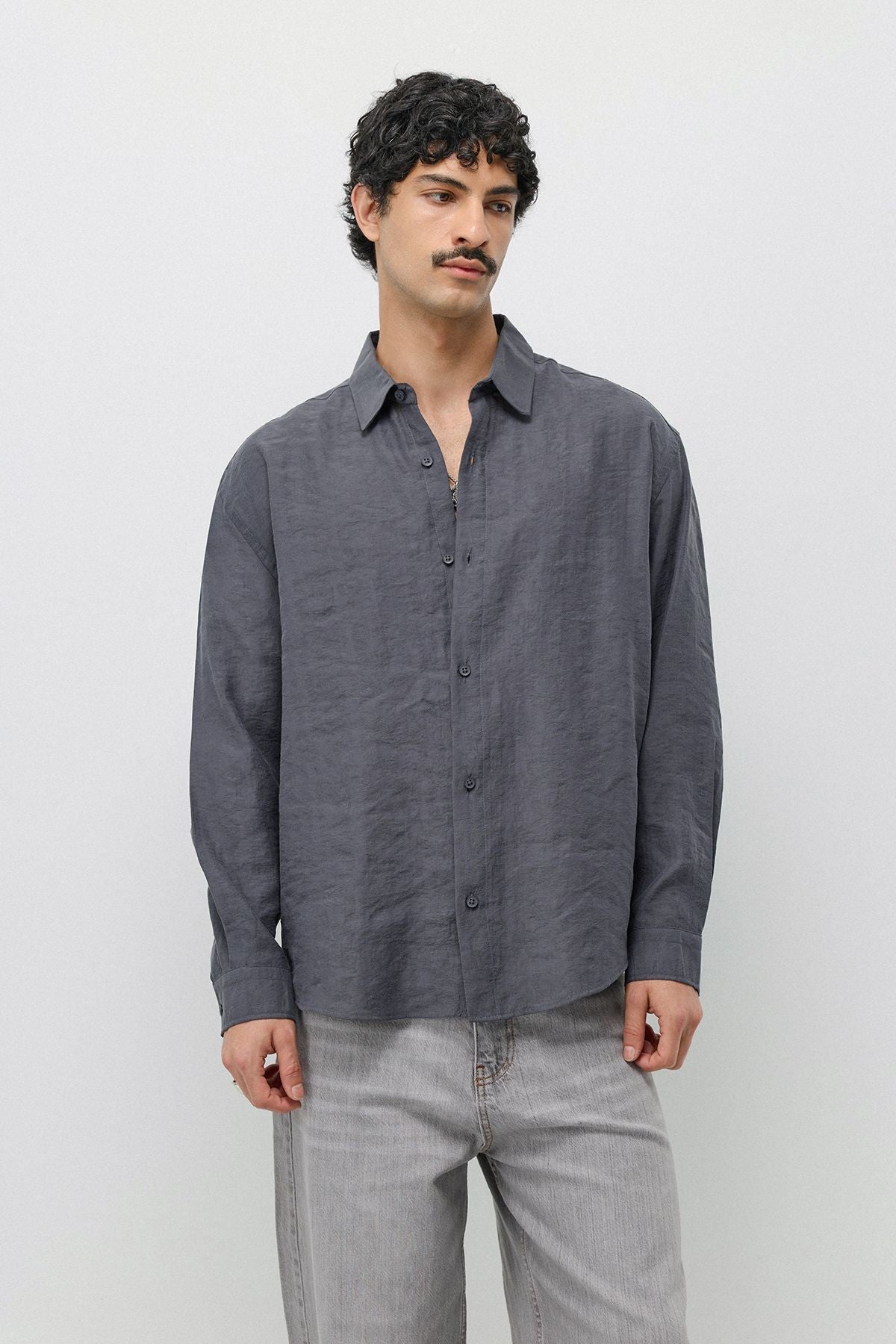 Flowy, Oversized Modal-Blend Shirt