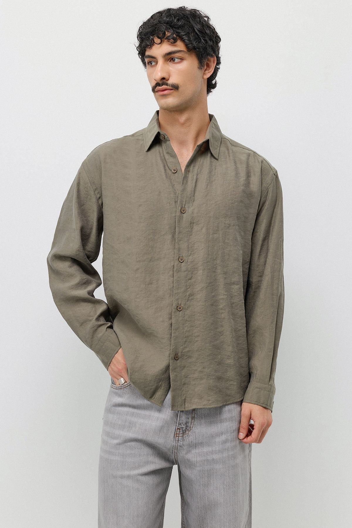 Flowy, Oversized Modal-Blend Shirt