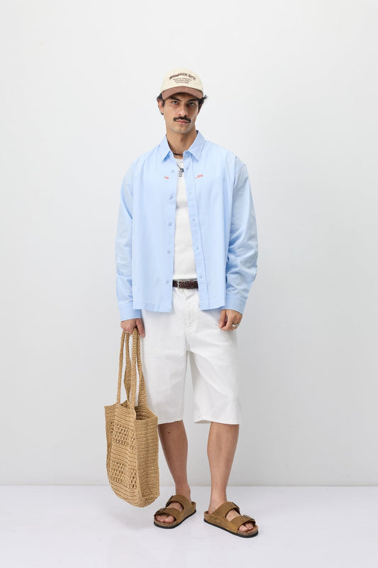 Long-Sleeved Boxy-Fit Shirt