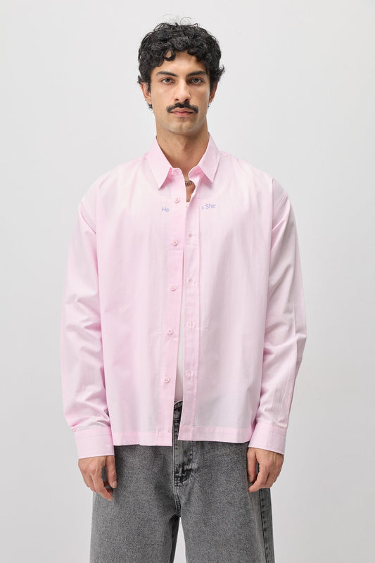 Long-Sleeved Boxy-Fit Shirt