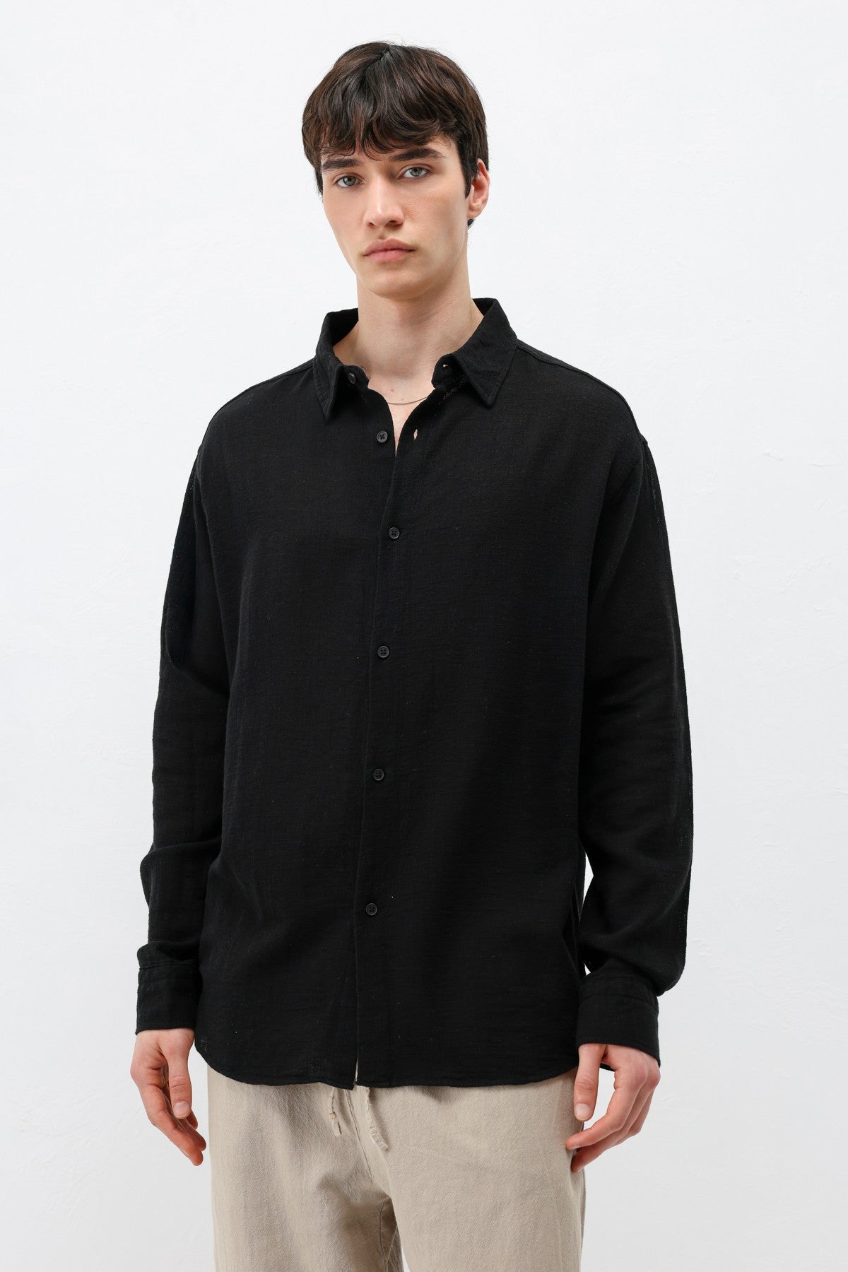 Basic Oversized Linen Shirt