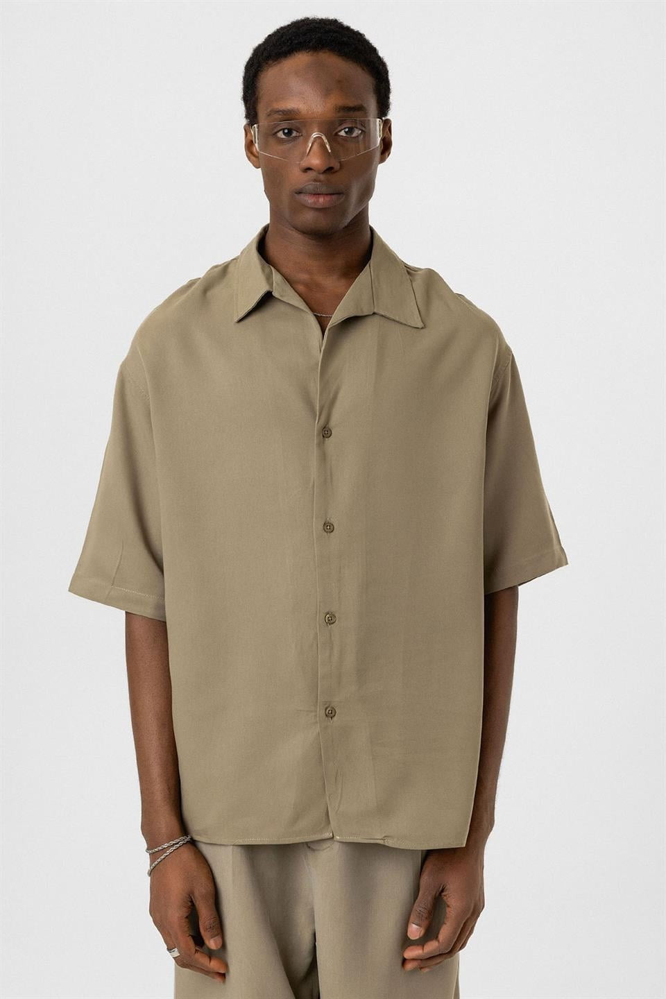 Oversized Lyocell Shirt