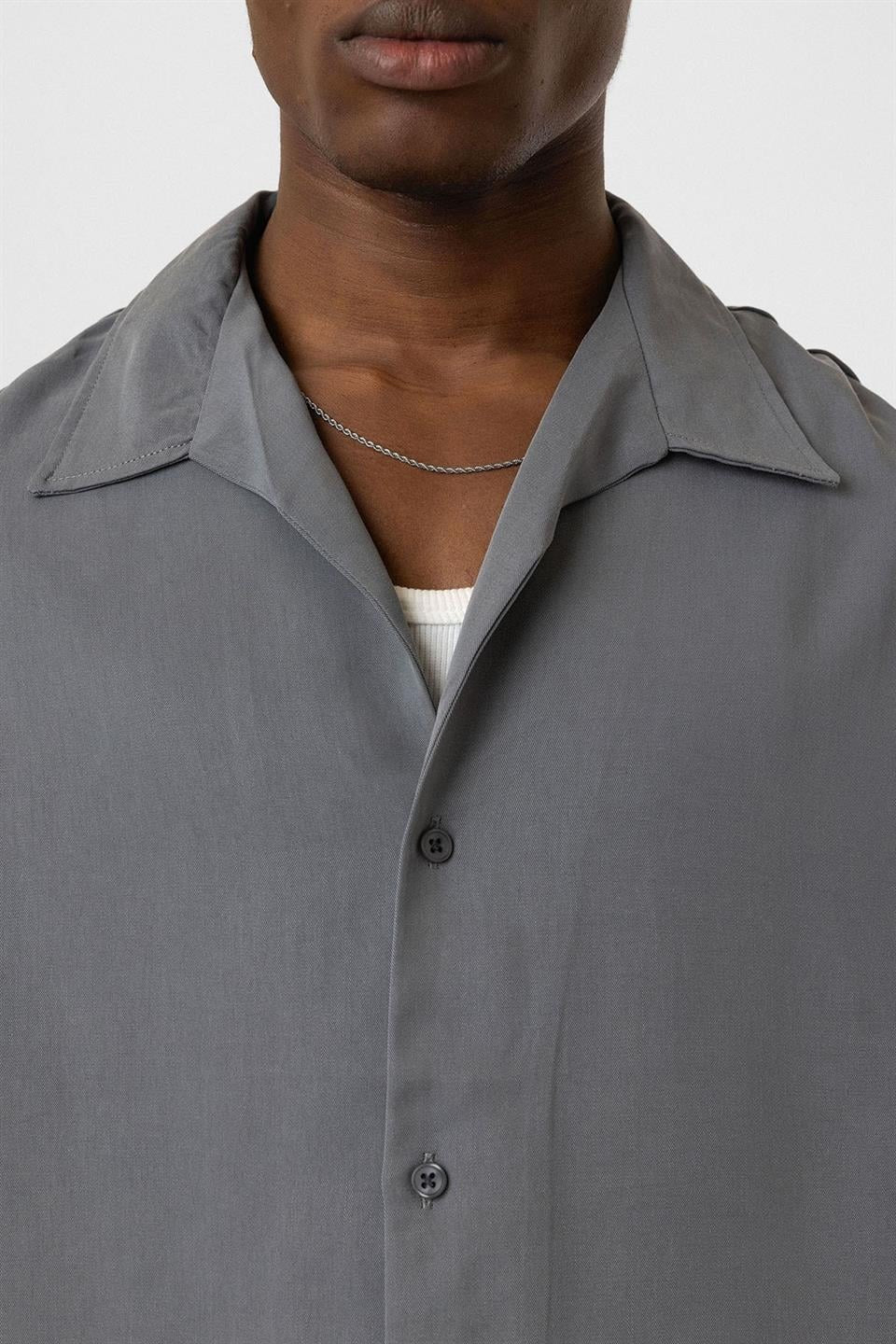 Oversized Lyocell Shirt