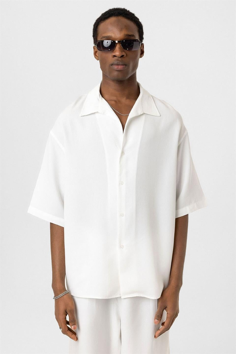 Oversized Lyocell Shirt