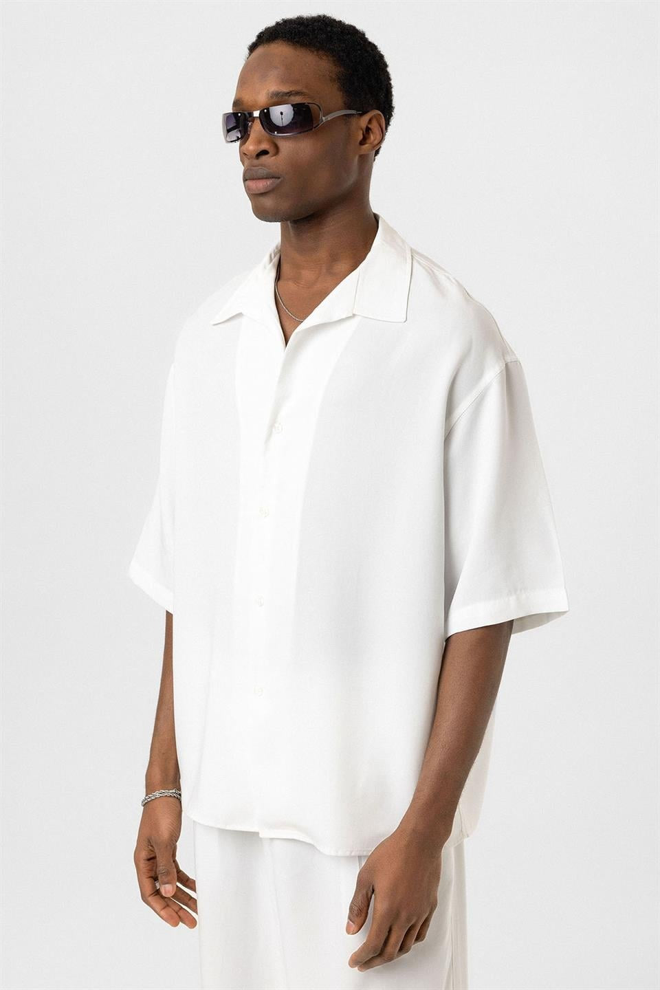 Oversized Lyocell Shirt