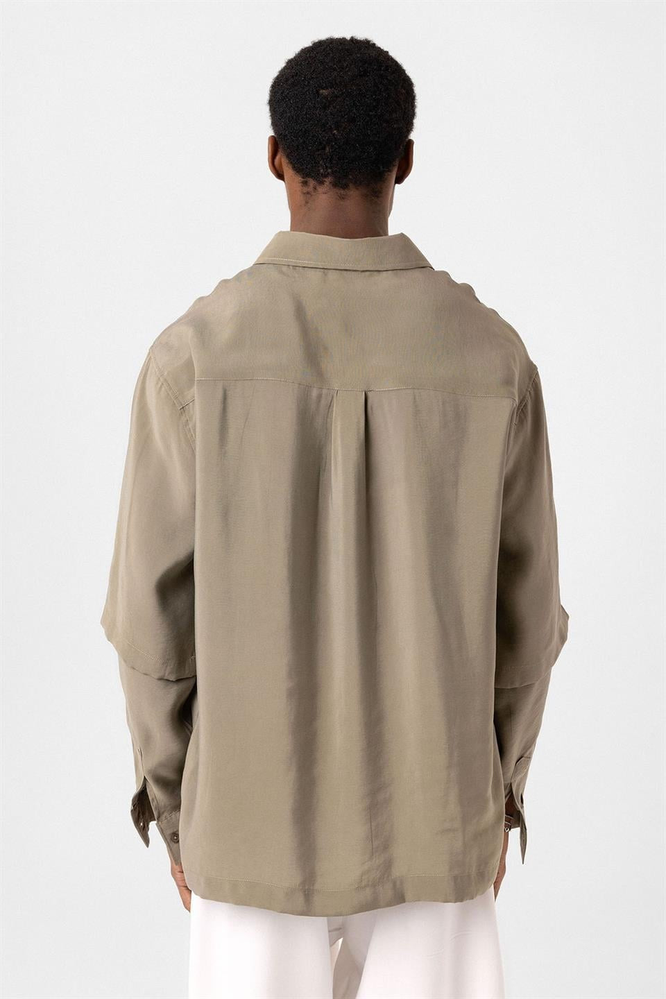 Oversized Shirt with Double-Sleeve Detail