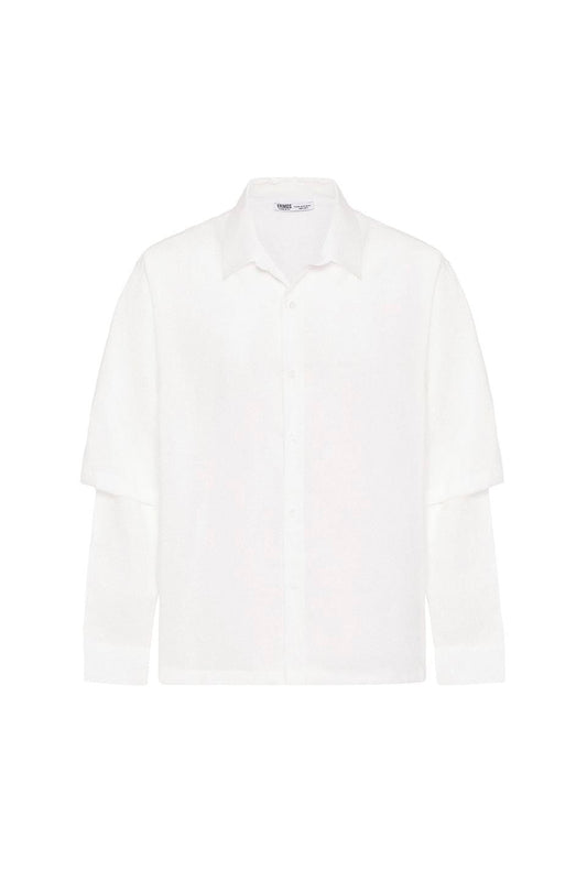 Oversized Shirt with Double-Sleeve Detail
