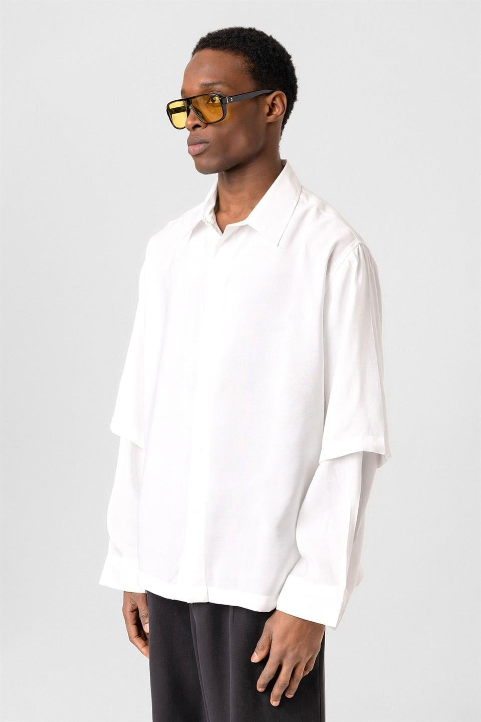 Oversized Shirt with Double-Sleeve Detail