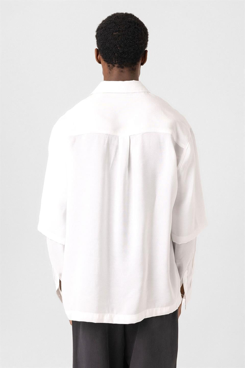 Oversized Shirt with Double-Sleeve Detail