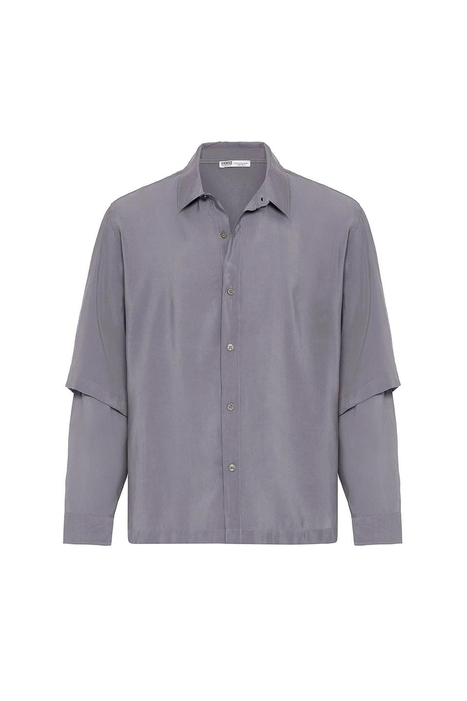Oversized Shirt with Double-Sleeve Detail