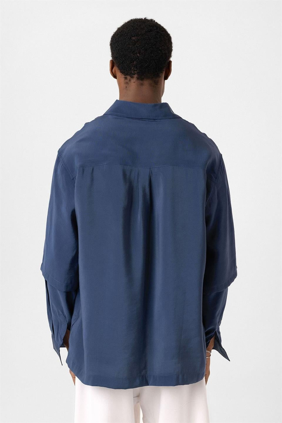 Oversized Shirt with Double-Sleeve Detail