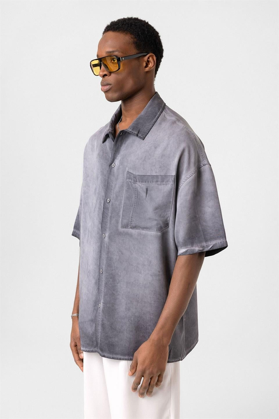 Oversized Short-Sleeve Shirt (Washed)