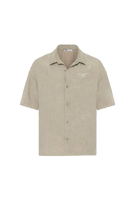 Oversized Short-Sleeve Printed T-Shirt with a Washed Look