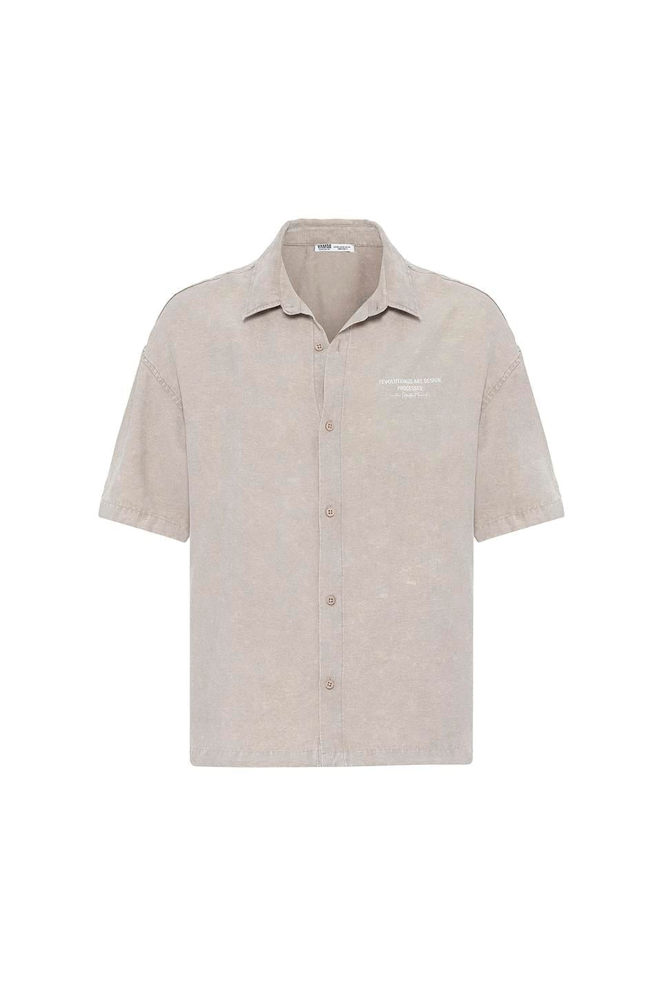 Oversized Short-Sleeve Printed T-Shirt with a Washed Look