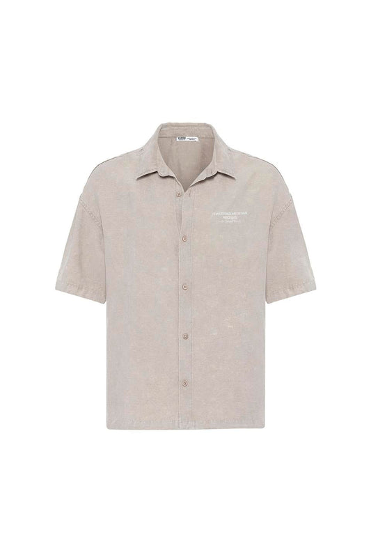 Oversized Short-Sleeve Printed T-Shirt with a Washed Look