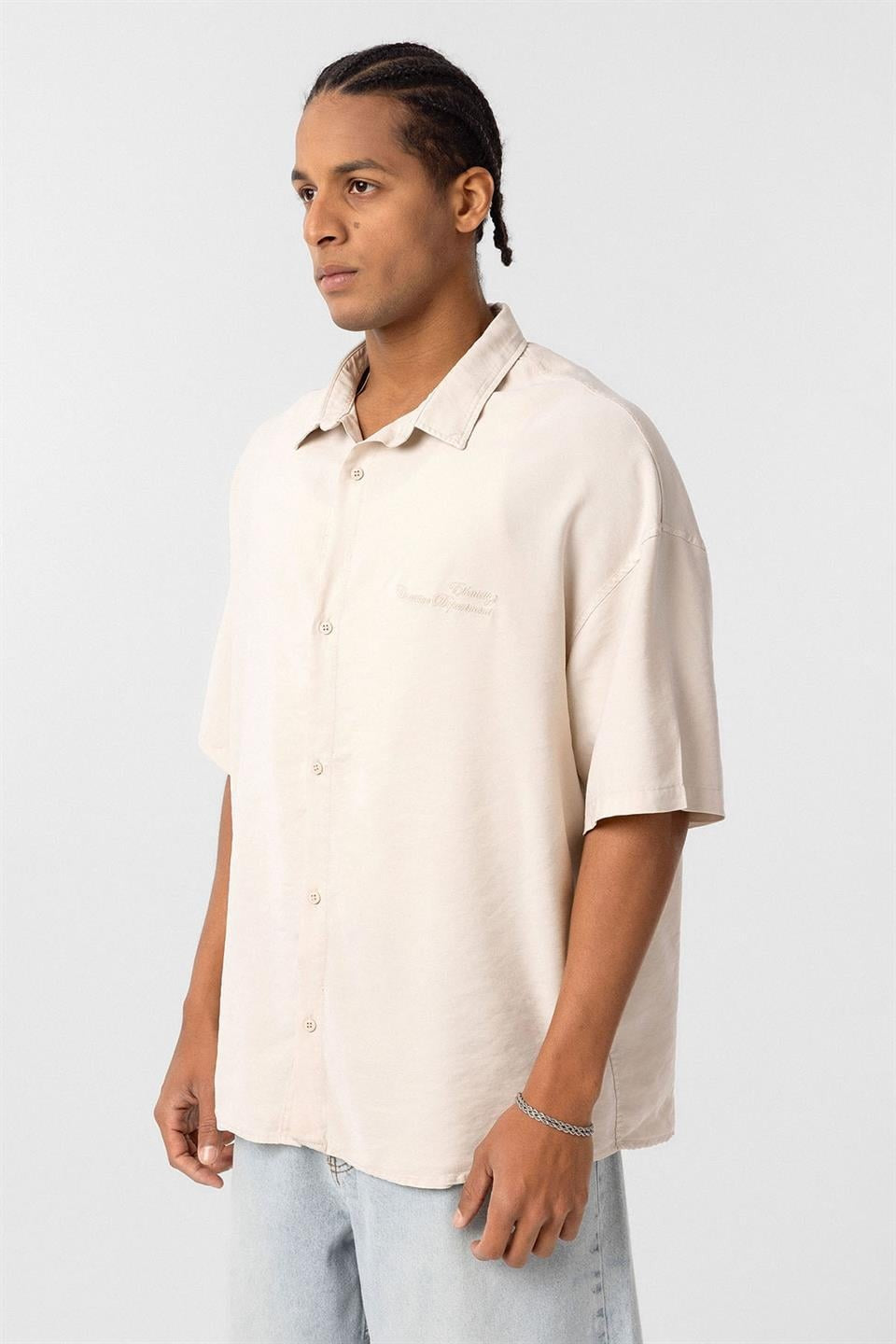 Oversized Tensel Shirt with Back Print