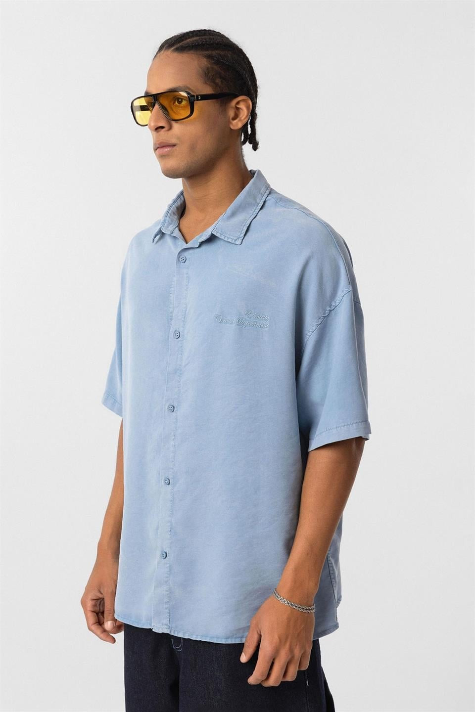 Oversized Tensel Shirt with Back Print