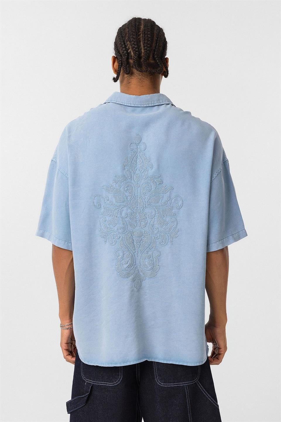 Oversized Tensel Shirt with Back Print