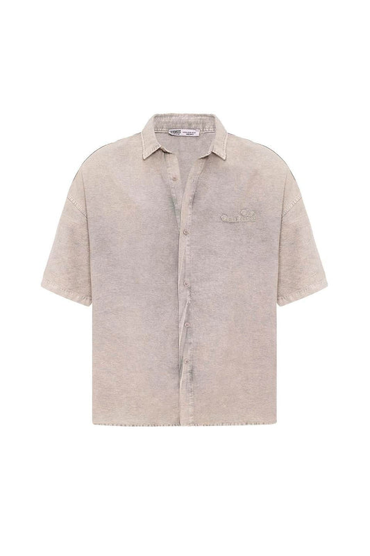 Oversized Tensel Shirt with Back Print