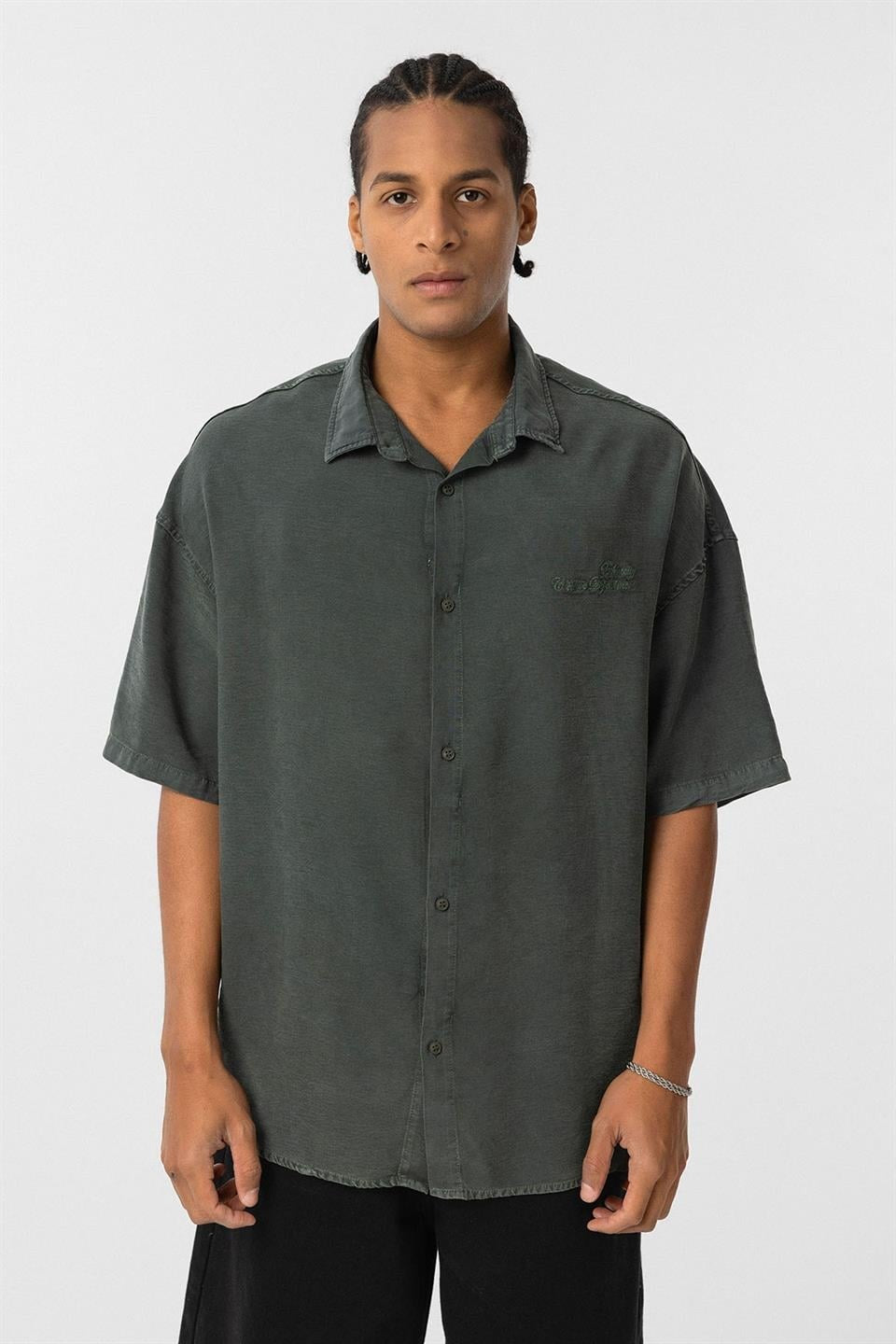 Oversized Tensel Shirt with Back Print