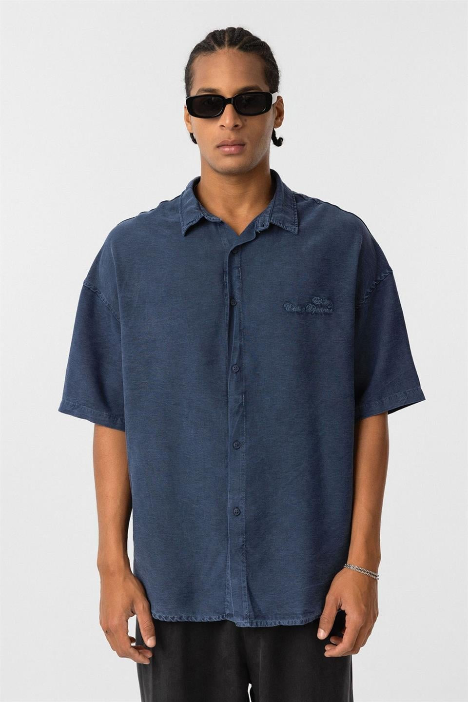 Oversized Tensel Shirt with Back Print
