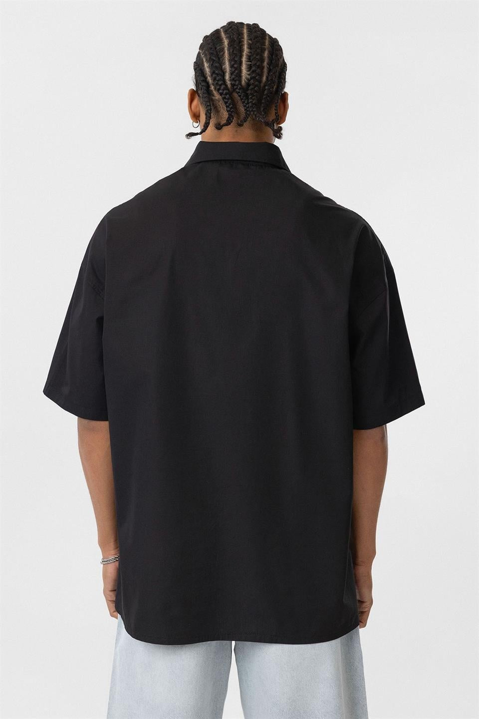 Pre-Printed 100% Cotton Poplin Oversized Shirt
