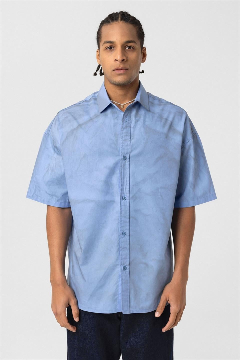 Oversized Washed Poplin Shirt