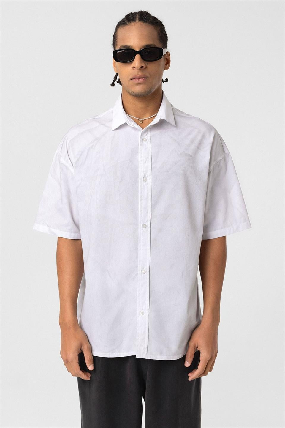 Oversized Washed Poplin Shirt
