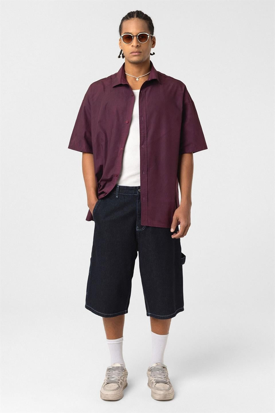 Oversized Washed Poplin Shirt