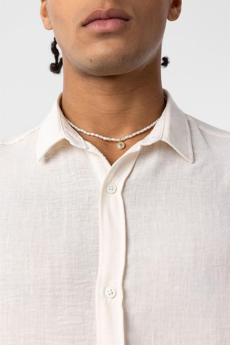 Basic Oversized Long-Sleeve Linen-Look Shirt
