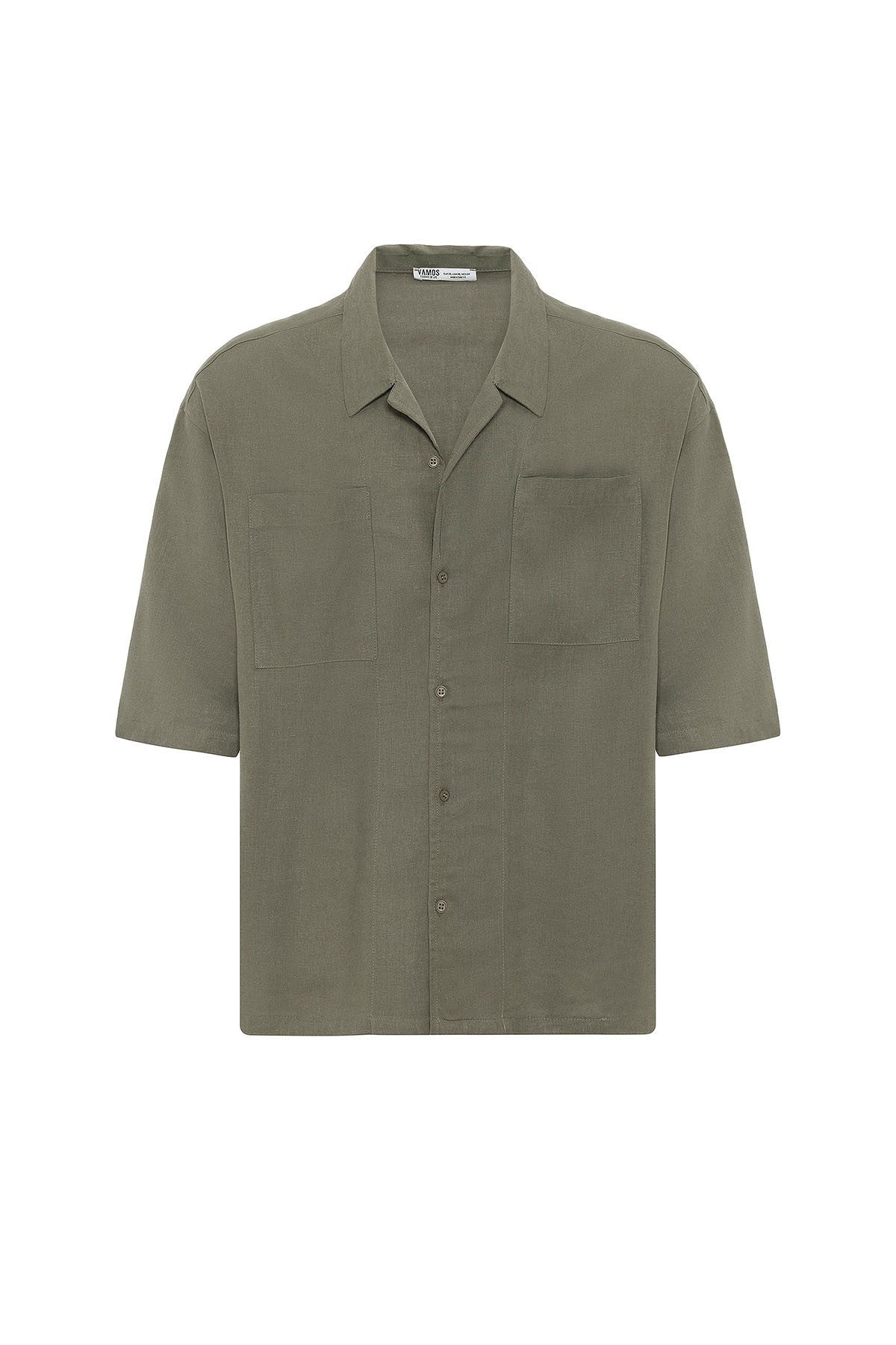 Oversized Linen Shirt with Two Pockets