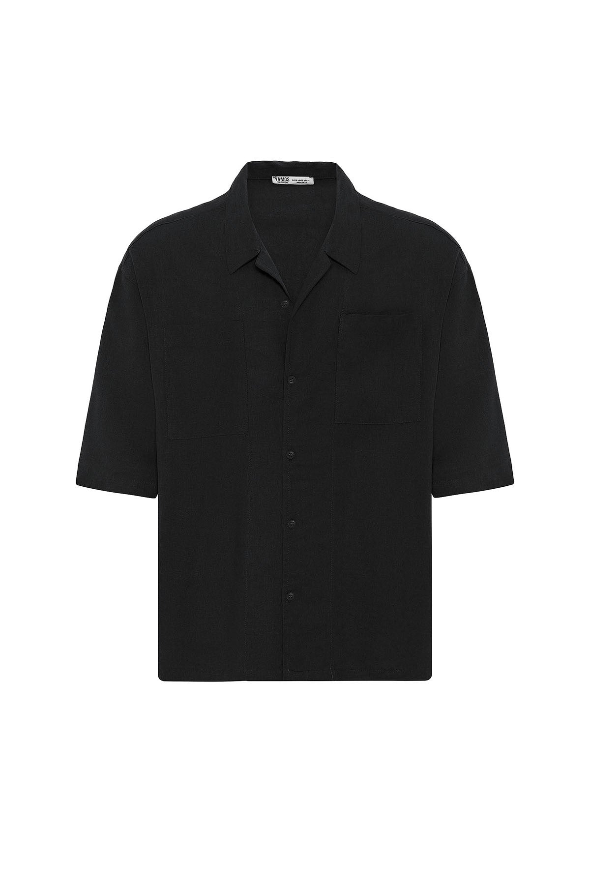 Oversized Linen Shirt with Two Pockets