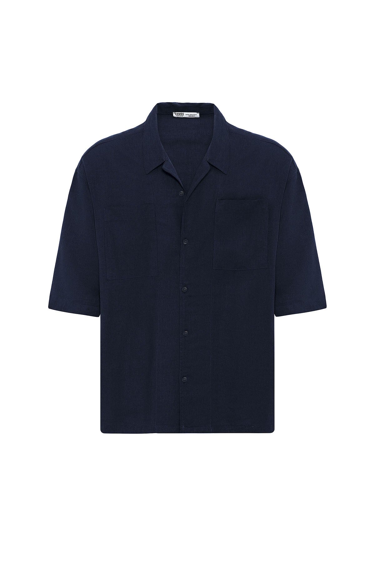 Oversized Linen Shirt with Two Pockets