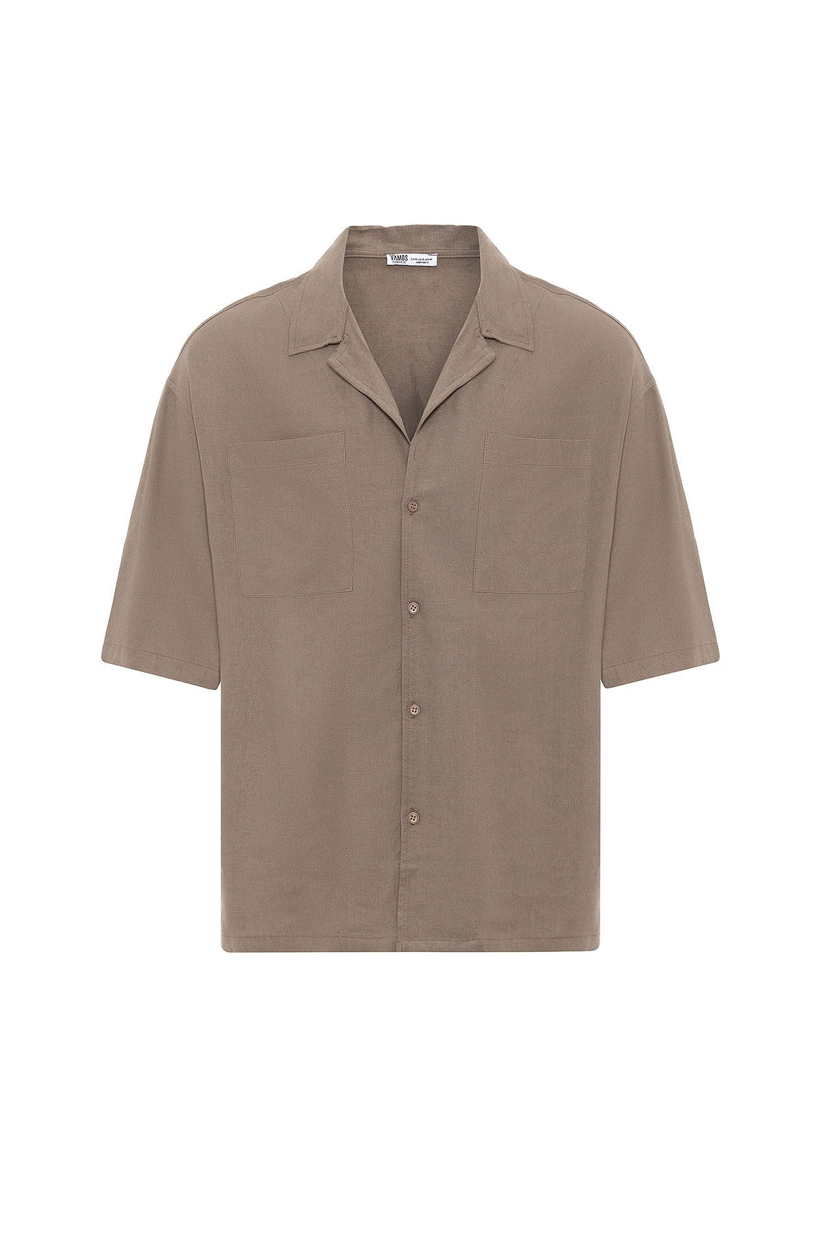 Oversized Linen Shirt with Two Pockets