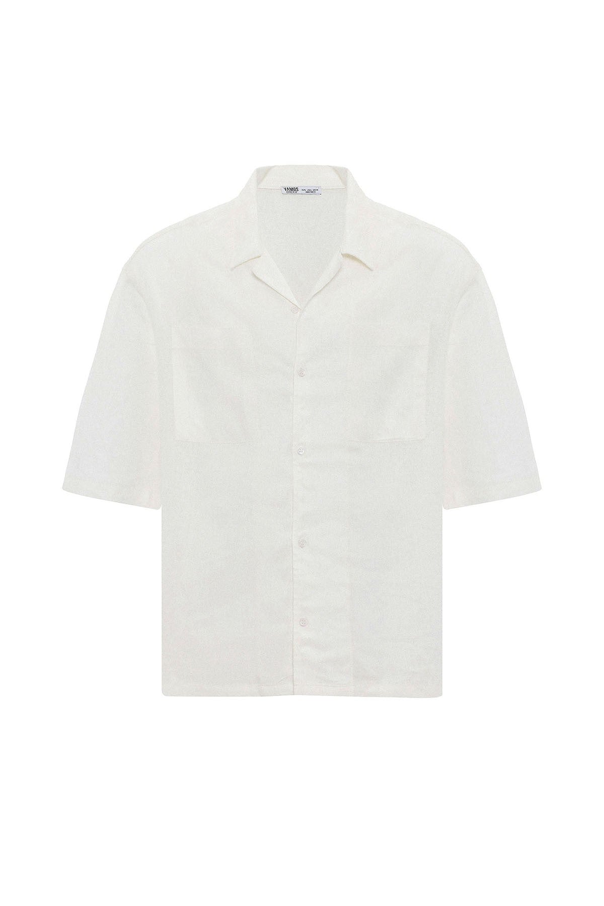 Oversized Linen Shirt with Two Pockets