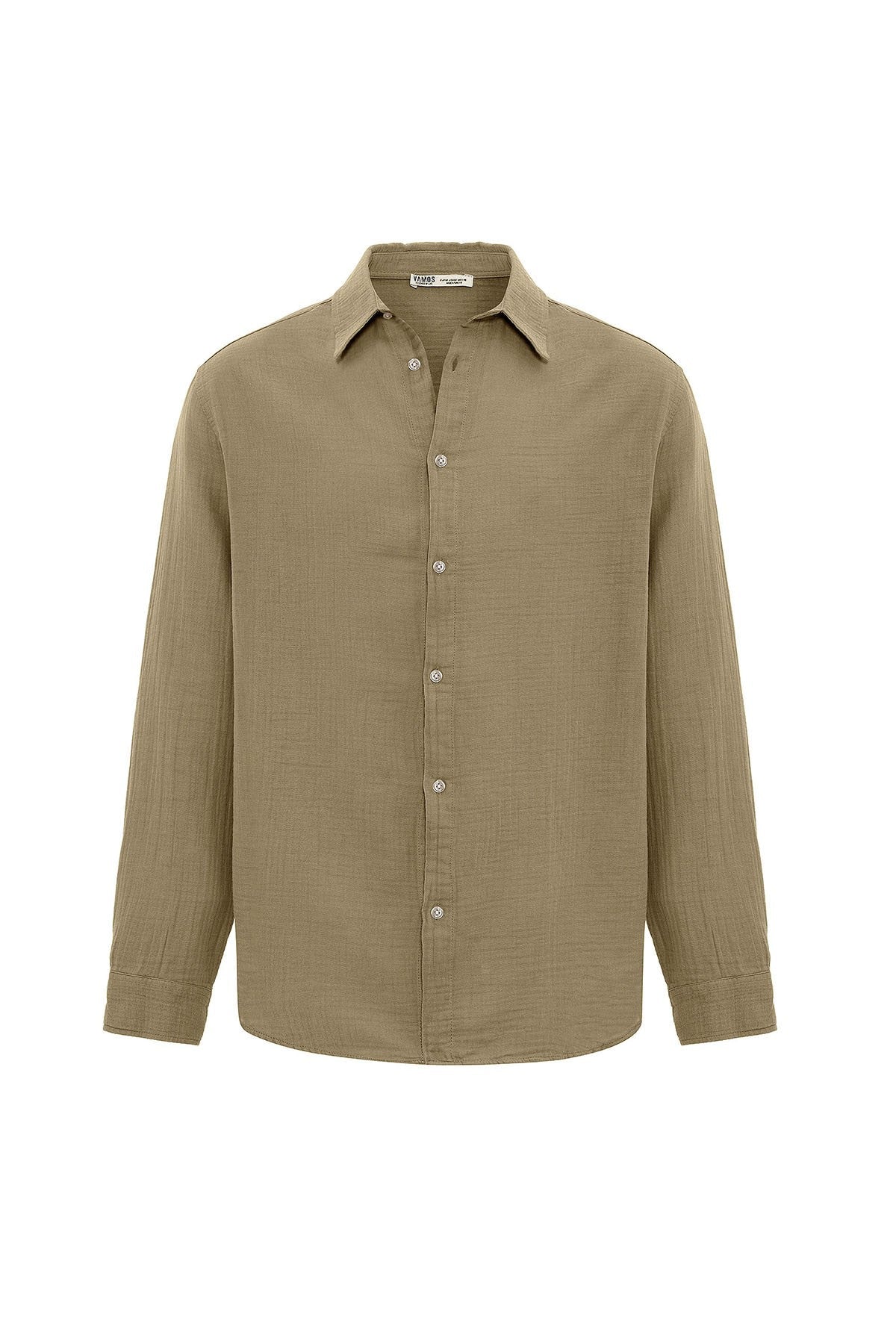 Oversized Long-Sleeve Muslin Shirt