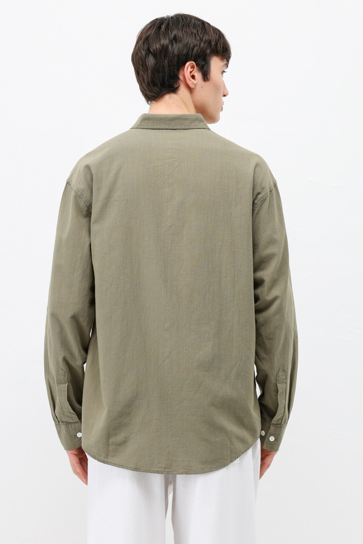 Basic Oversized Cotton-Linen Shirt